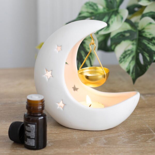 White Crescent Moon Oil Burner - Image 2