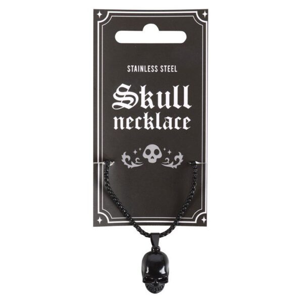 Black Steel Skull Necklace