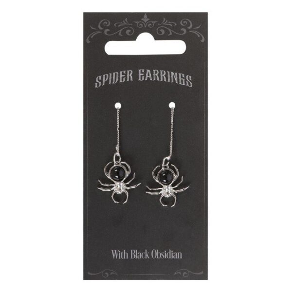 Silver Spider Earrings