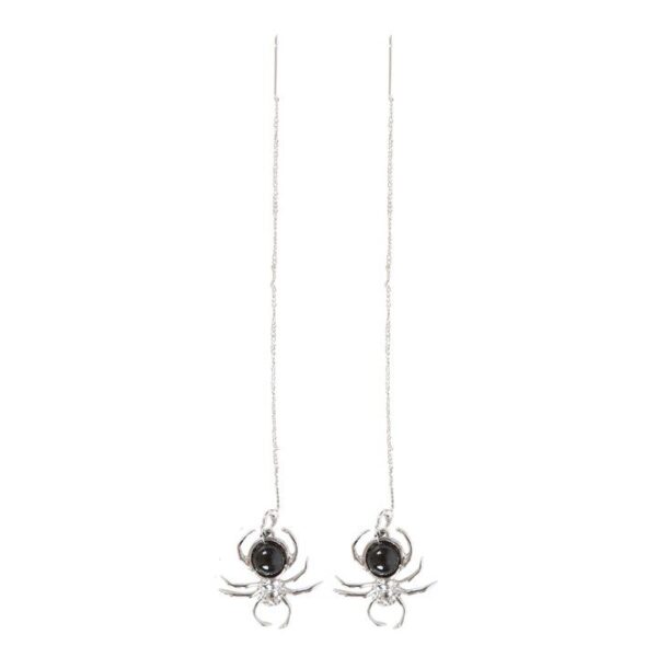 Silver Spider Earrings - Image 3