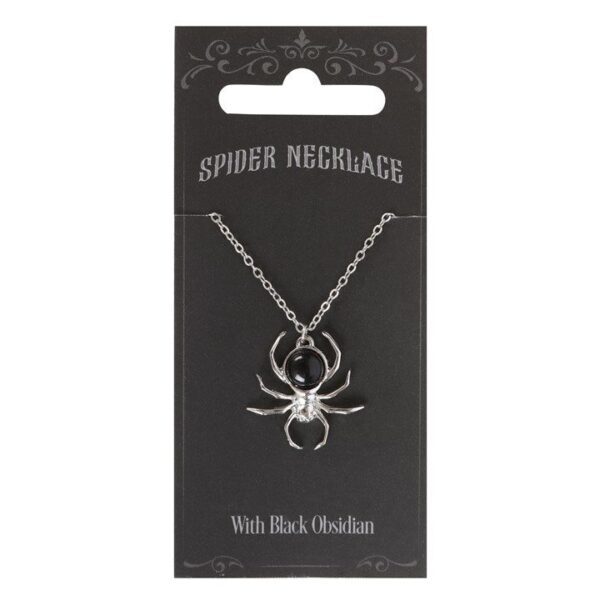 Black and Silver Spider Necklace