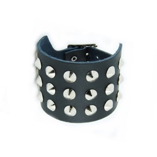 3 Row Conical Studded Wristband