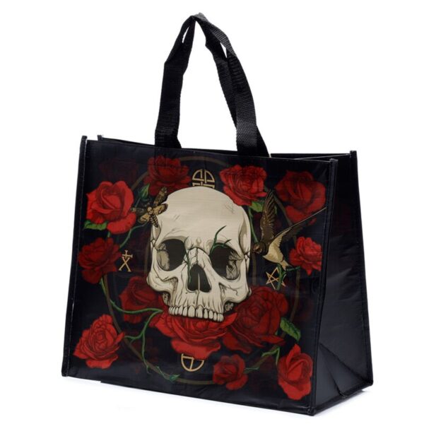 Skull and Rose Shopper Bag