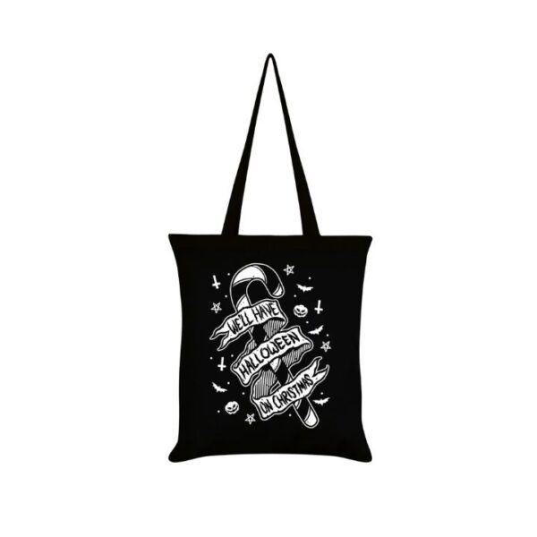 Halloween On Christmas Tote Bag