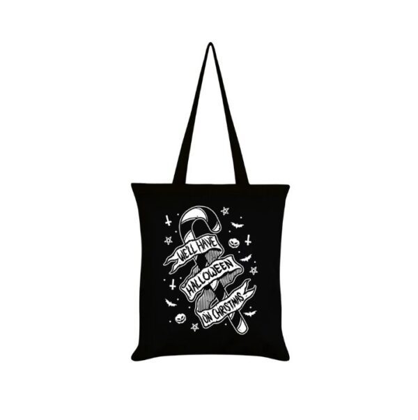 Halloween On Christmas Tote Bag