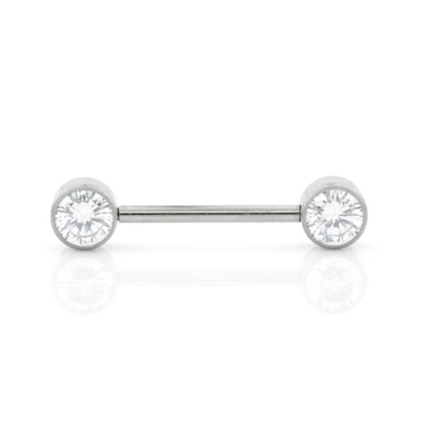 Titanium Threadless Gem Barbell