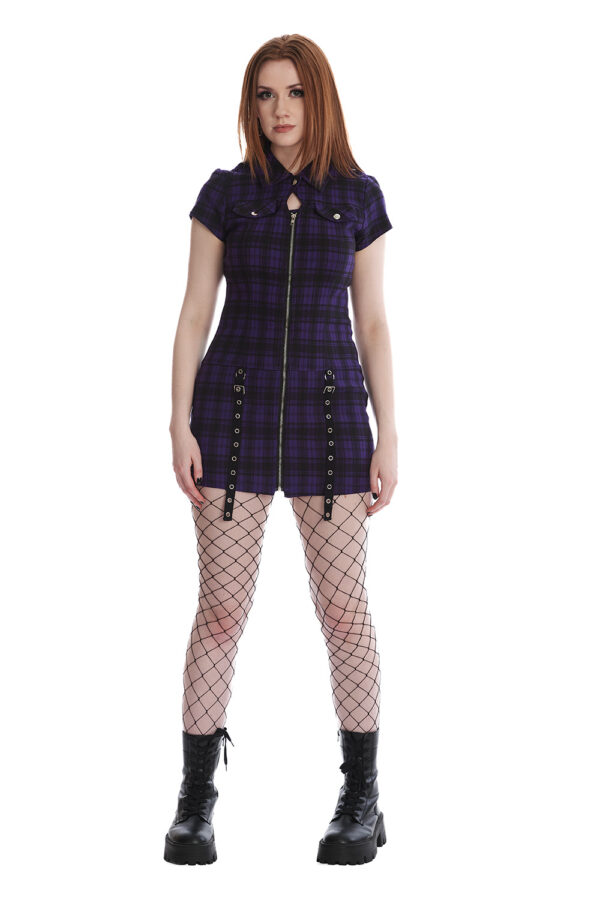 Purple Night Zip Dress - Image 2