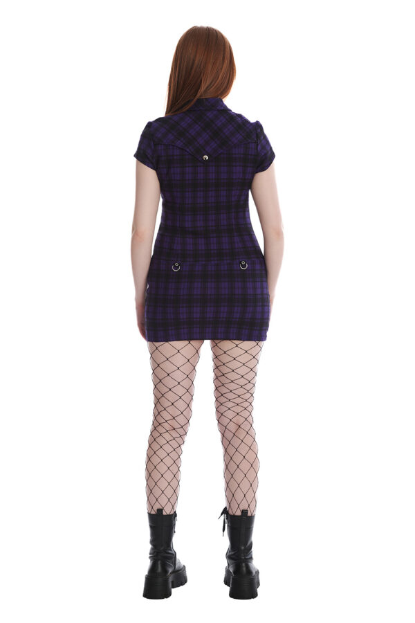 Purple Night Zip Dress - Image 4