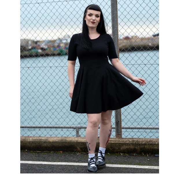 Black Fit and Flare Dress