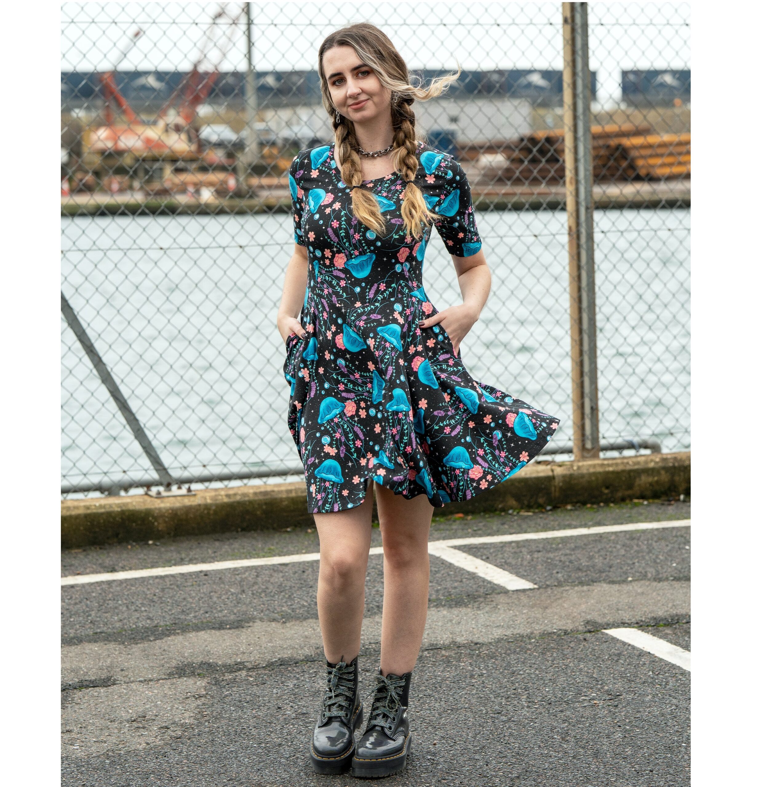 Jellyfish Fit and Flare Dress